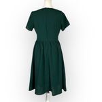 Jessakae Fit & Flare Dress Women's Small Green Short Sleeve Knee Length Photo 3