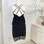 Gianni Bini  Monica Black Lace Peplum Strappy Dress Black Size 0 NWT Photo 6