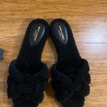Saint Laurent Tribute shearling slides size 38.5 Photo 1