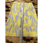 Boden Women's‎ Yellow & Gray Cotton Lined Slit Pencil Skirt Size 6L Classic City Photo 3