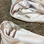 SheIn White Iridescent Snake Print Bandeau Bikini Size Small Photo 1