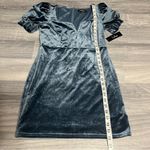 Lulus Victorious Dusty Blue Velvet Puff Sleeve Bodycon Dress; Small Photo 10
