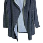 Juicy Couture NWT  Hooded Cardigan Womens M Black Open Front Metallic Sparkle Photo 3