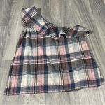Cloth & Stone  Plaid One-Shoulder Top; Medium Photo 6