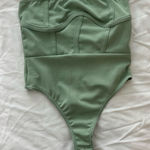 Pretty Little Thing  Green Strapless Corset Bodysuit Photo 0
