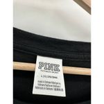 Victoria's Secret PINK Black Short Sleeve Pocket Tee Shirt Women's Size Large L Photo 3