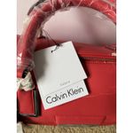 Calvin Klein Damaged Defective Peeling Red Satchel Bowling Bag *missing strap Photo 11