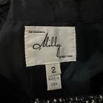 Milly black & cream tweed a-line belted skirt size 2 Photo 5