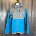 The North Face Womens Fleece Jacket Full Zip Blue Gray Medium Outdoor Casual Photo 2