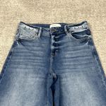 Bohme Jeans Womens 26 High Rise Wide Leg Cropped Blue Denim Medium Wash Stretch Photo 1