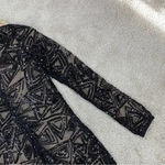 Tea & Cup NWT  Los Angeles Bodycon Sequined Cocktail Dress Longsleeve in Black M Photo 10