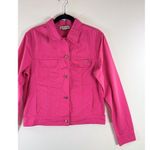 VINTAGE Escada Womens Jacket Pink Button Up Denim Trucker Long Sleeve 40 US XS Photo 4