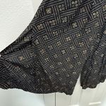 We Be Bop Top Wide Leg Pants Outfit 2 Pc Set Black Tan Beaded Artsy Native Small Photo 6