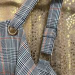 Fish Bowl  navy/coral plaid mini dress, size L, NWT Photo 4