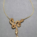 Alexis Bittar NWOT  Gold Necklace with Crystal Drops Photo 0