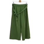 Amour Vert Frankie Femme Fete Pants Wide Leg Cropped Green Size Medium Photo 2
