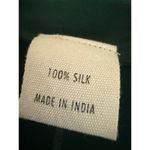 Ali Golden Women's Green Gold Silk Abstract Short Sleeve V Neck Crop Jumpsuit S Photo 5