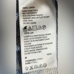 Tommy Bahama  Women’s Size M Boxy Top Ivory Blues Striped Pure Linen Sweater Photo 2