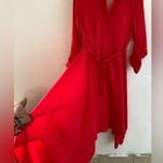 Topshop  Vibrant Red Long Sleeve  Dress Photo 4