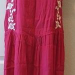 Charming Charlie Women's Sleeveless Embroidered Boho Peasant Dress Sz Large Photo 0