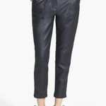 Topshop Tapered Faux Leather Joggers Black US 2 Photo 0