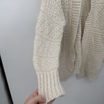 EXPRESS Cream Chunky Knit Open Cardigan Sweater Hooded Acrylic Small Photo 1