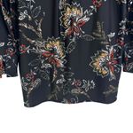 Jude Connally Melody Floral Black Long Sleeve Collared Printed High Low Top Sm S Photo 9
