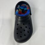 Crocs Classic Lined Spray Dye Clog M6/W8 Women Black Fuzzy Tie-Dye Comfort Shoe Photo 7