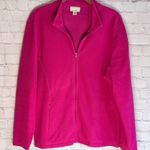 L.L. Bean Women's Bright‎ Pink Fleece Zip Up Jacket Size XL Photo 0