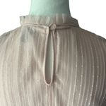 Chelsea28 Women's M‎ Blush Pleated Swiss Dot Mock Neck Sleeveless Blouse Photo 3