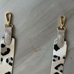 Reversible Leopard Print Wide Detachable Purse Strap Adjustable Black Photo 4