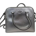 Kate Spade NWT Medium Dome Crossbody Bag Silver Leather NEW Photo 0