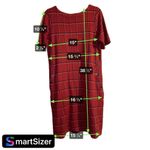 J. Jill Ponte Women Red Plaid Short Sleeve Midi Dress Stretch Size S Photo 7
