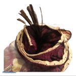 VTG Clutch Tapestry Handbag Burgundy Floral Elegant Date Night Wedding Photo 4