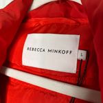 Rebecca Minkoff  Zayne Quilted Puffer Down Jacket Red Large Hooded Long Sleeve Photo 3