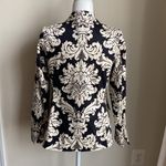 Robert Rodriguez  Black and White Flora Blazer Suit Jacket Magnetic Buttons Photo 4