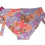 Xhilaration Women’s Neon Floral Ribbed Scarf Tie Hipster Bikini Bottoms Size XS Photo 0