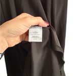 Anthropologie  Modcloth Ponte Dress Swing Fit & Flare Black V-Neck 3/4 Sleeve M Photo 4