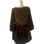 Free People NWOT Farrier Velvet Mini Dress Olive Green Photo 9
