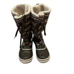 Sorel  tivoli high winter waterproof women’s plaid gingham knit boots size 6 Photo 5