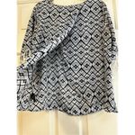 A Byer A. Byer Women’s Geometric Blouse Lace Sleeves Size M Photo 5