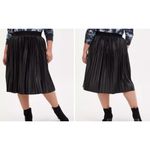 Torrid Black Premium Ponte Coated Pleated Midi Skirt Size 3 NWT Photo 7