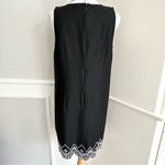 Loft  Black Sleeveless Dress with Eyelet Trim Small NWT Photo 4
