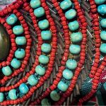 Chance or Fate Y2K Tribal Print Sleeveless Dress -Swing Style Chunky Neck Detail Large Photo 7