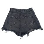 Denim & Co Denim Co Black 100% Cotton High Waisted Chic Cutoff Denim Jean Short Size 2 Photo 1