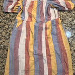 American Eagle Outfitters Dress Womens Medium Off Shoulder Striped Mini Dress Photo 0