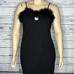 Dolls Kill x Hello Kitty and Friends NWT Sz 2X Black - Faux Fur Trim Tank Dress Photo 0