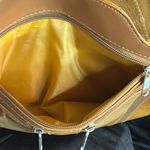 Leather Umbrella Patchwork Bag Tan Photo 6