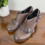 OTBT  Dark Brown Leather El Reno Low Ankle Biker Heeled Bootie Women Size 6.5 Photo 1