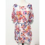 Johnny Was  Summer Days Eyelet Floral Dress Braided‎ Belt Silk Oversized XS Photo 13